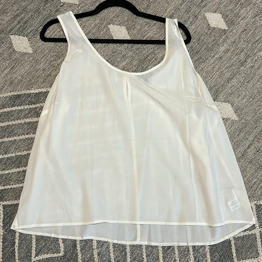 JCrew 100% Silk Camisole Size XXL Sheer Preppy Layering Tank Office Suiting